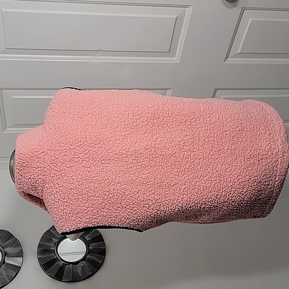 Victoria's Secret PINK Full Zip Sherpa Vest Jacket Smokey Rose Light Pink Size S - Picture 9 of 10